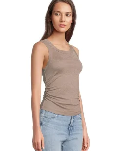 Michael Stars Ella Crop Tank Cobblestone Clearance