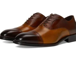 Johnston & Murphy Collection Ellsworth Cap Toe Brown/Tan Italian Calfskin Online