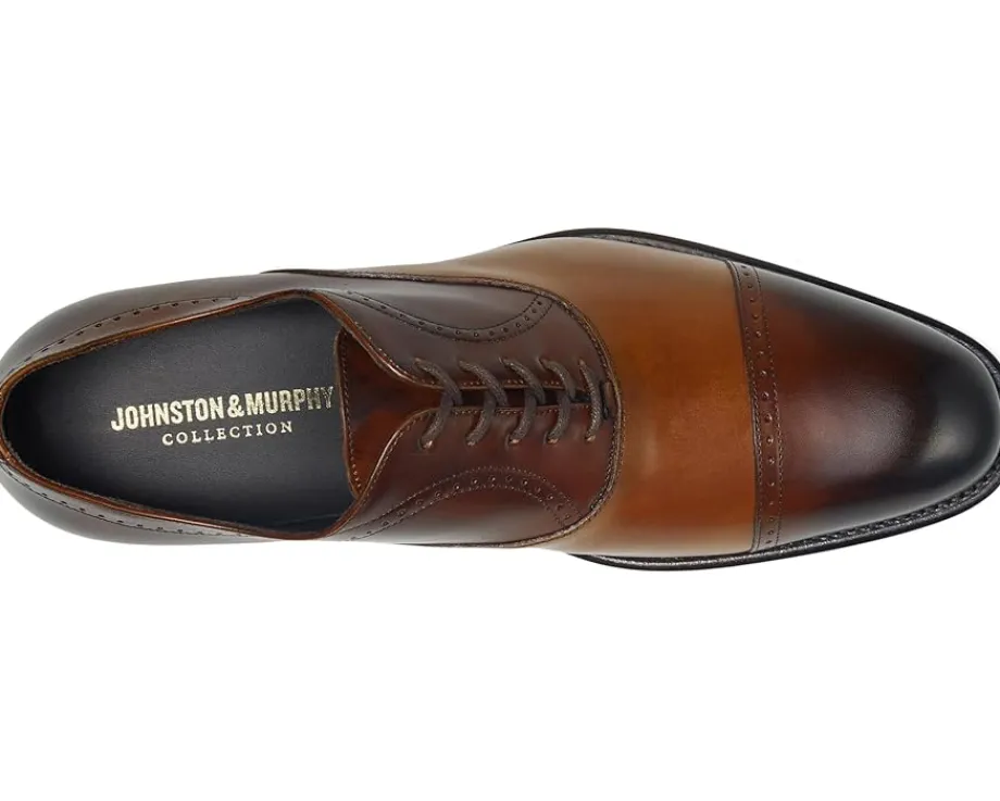 Johnston & Murphy Collection Ellsworth Cap Toe Brown/Tan Italian Calfskin Online