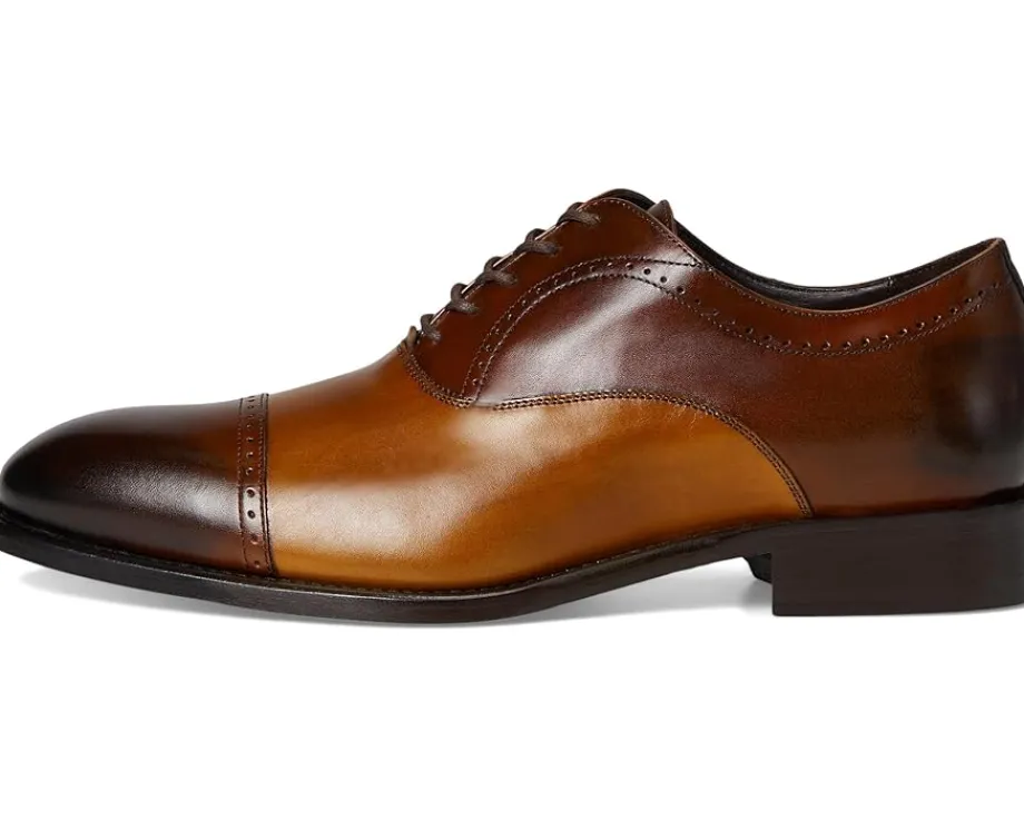 Johnston & Murphy Collection Ellsworth Cap Toe Brown/Tan Italian Calfskin Online