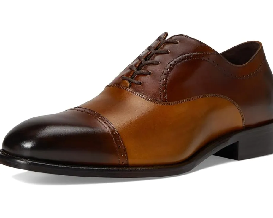 Johnston & Murphy Collection Ellsworth Cap Toe Brown/Tan Italian Calfskin Online