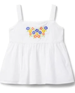 Clothing|Janie and Jack Embroidered Blouse (Toddler/Little Kids/Big Kids) White 1