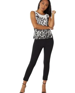 BCBGMAXAZRIA Shirts & Tops|Shirts & Tops<Embroidered Lace Top Off-White Combo