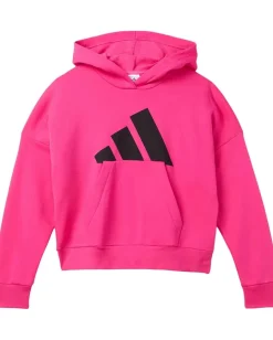 adidas Kids Clothing<Essential Big Logo Fleece Hooded Pullover (Big Kid) Shock Pink Adi