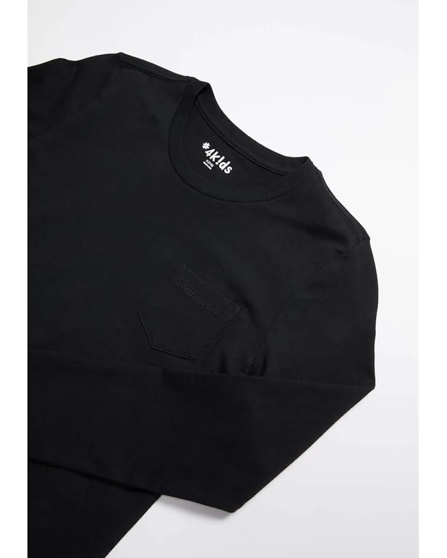 #4kids Clothing|Clothing<Essential Pocket Long Sleeve T-Shirt (Little Kids/Big Kids) Black