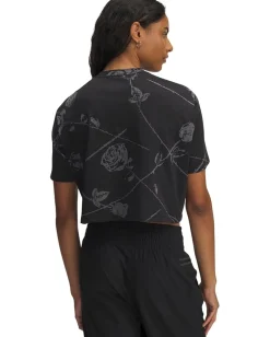 Under Armour Activewear|Shirts & Tops<Etched Roses Short Sleeve T-Shirt Black/White