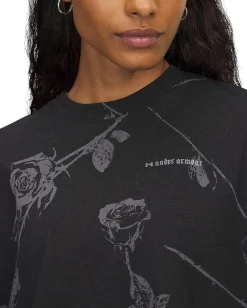 Under Armour Activewear|Shirts & Tops<Etched Roses Short Sleeve T-Shirt Black/White