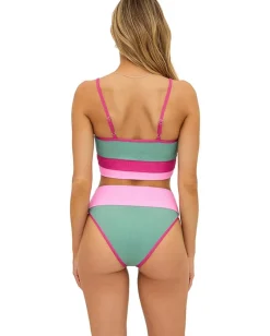 Beach Riot Activewear|Swimwear<Eva Top Sage bloom Color-Block