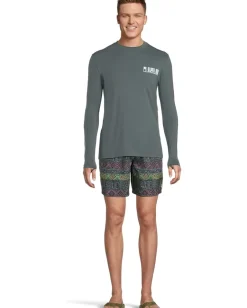 Activewear|Swimwear|Quiksilver Everyday Surf Tee Long Sleeve Surf Tee Granite Gray