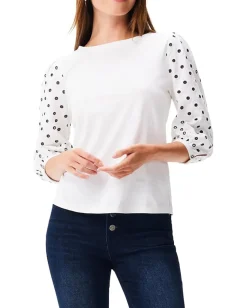 Women NIC+ZOE Eyelet Breeze Top
