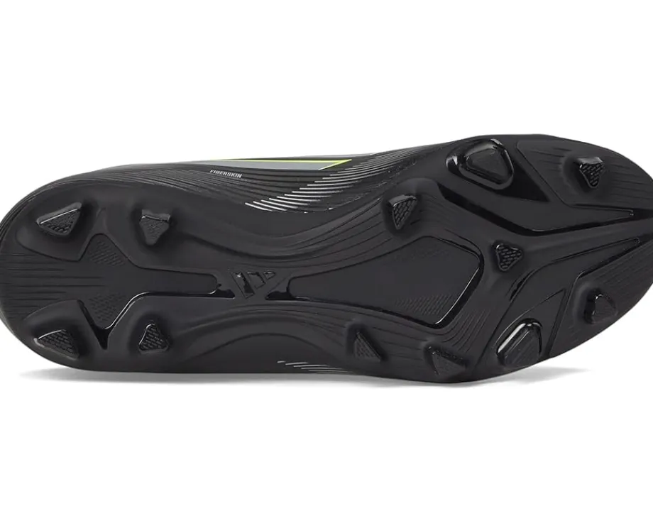 adidas Kids F50 Club Firm/Multi Ground Cleats (Toddler/Little Kid/Big Kid) Black/Iron Metallic/Lucid Lemon Best