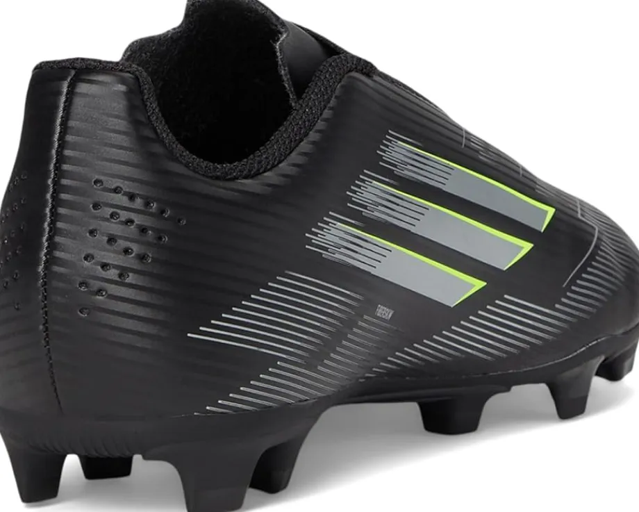 adidas Kids F50 Club Firm/Multi Ground Cleats (Toddler/Little Kid/Big Kid) Black/Iron Metallic/Lucid Lemon Best