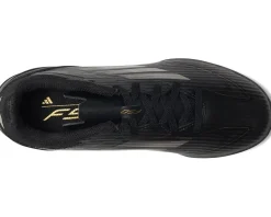 adidas Kids F50 League Turf J (Little Kid/Big Kid) Black/Iron Metallic/Gold Metallic