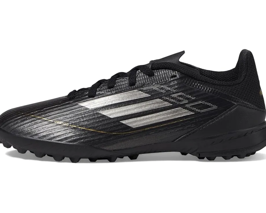 adidas Kids F50 League Turf J (Little Kid/Big Kid) Black/Iron Metallic/Gold Metallic