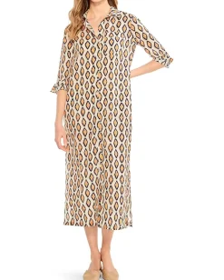 Dresses|Dresses|NIC+ZOE Falling Diamonds Dress Orange Multi