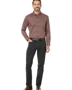 Activewear|Johnston & Murphy Five-Pocket Pants Black