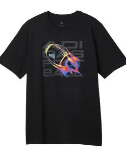 Clothing|adidas Kids Flame Football Tee (Big Kid) Black/Multi