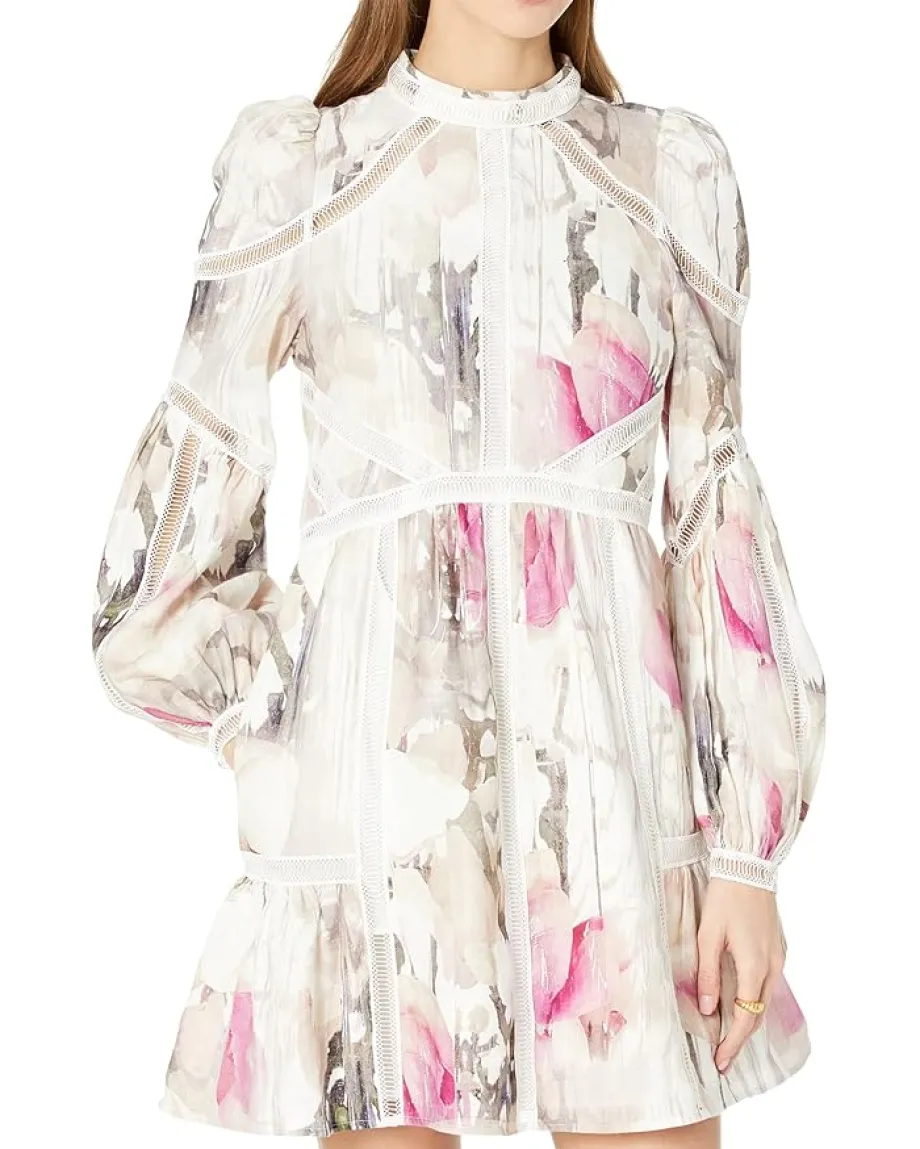 Ted Baker Dresses|Dresses<Fleurz Linen Mini Dress Light Nude