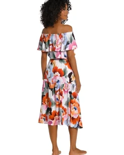 La Blanca Floral Rhythm Off-the-Shoulder Dress Multi Outlet