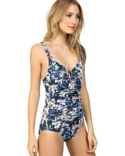 Badgley Mischka Swimwear|Swimsuits & Cover-Ups<Floriana U-Wire Mio w/ Princess Seams Multi