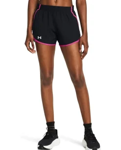 Under Armour Activewear<Fly By Shorts Black/Astro Pink/Reflective