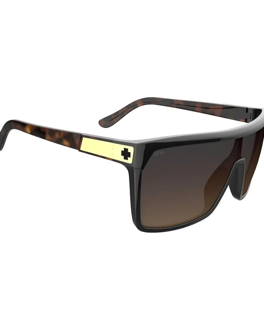 Spy Optic Eyewear|Eyewear<Flynn Black/Honey Tort Happy Dark Brown Fade