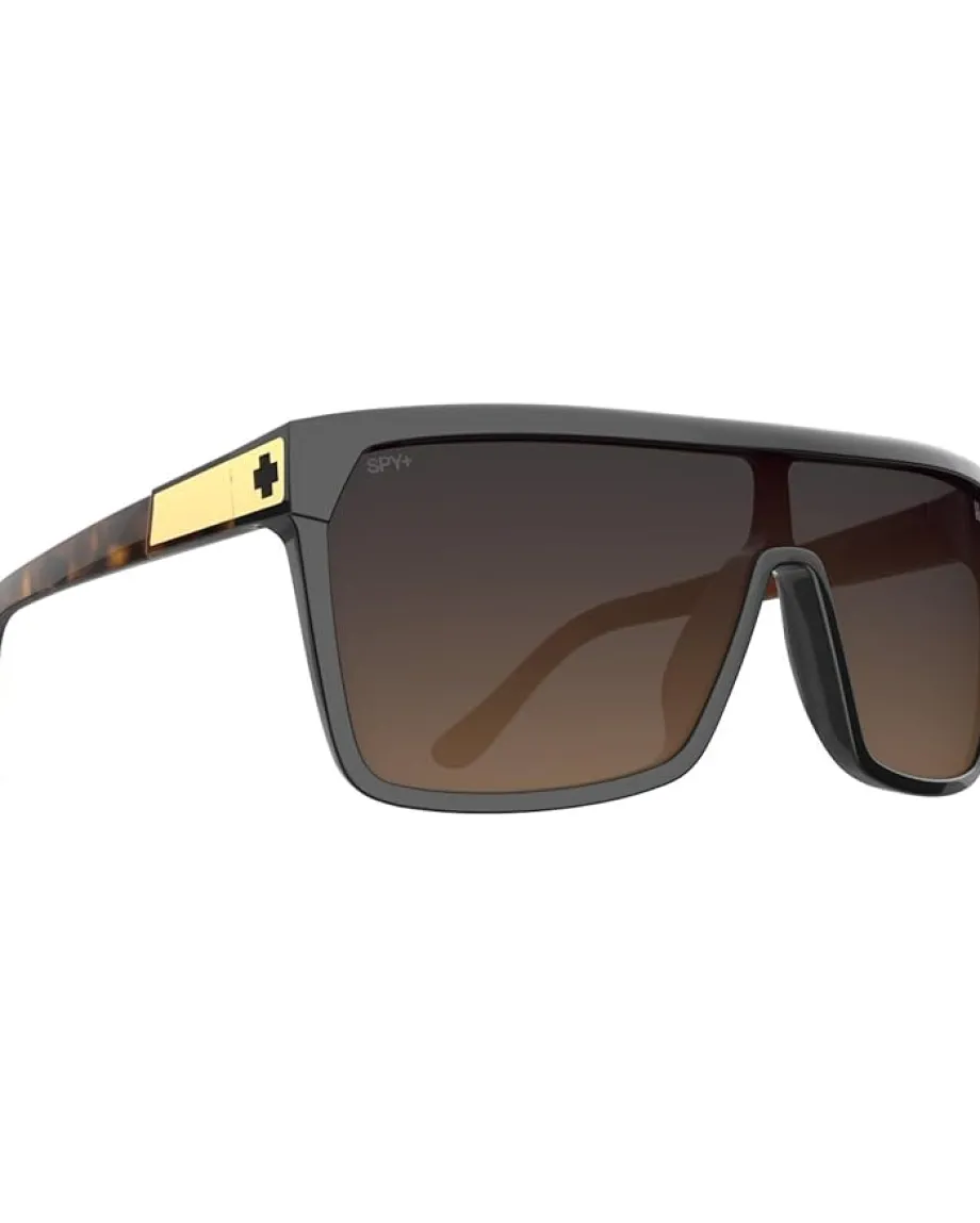 Spy Optic Eyewear|Eyewear<Flynn Black/Honey Tort Happy Dark Brown Fade