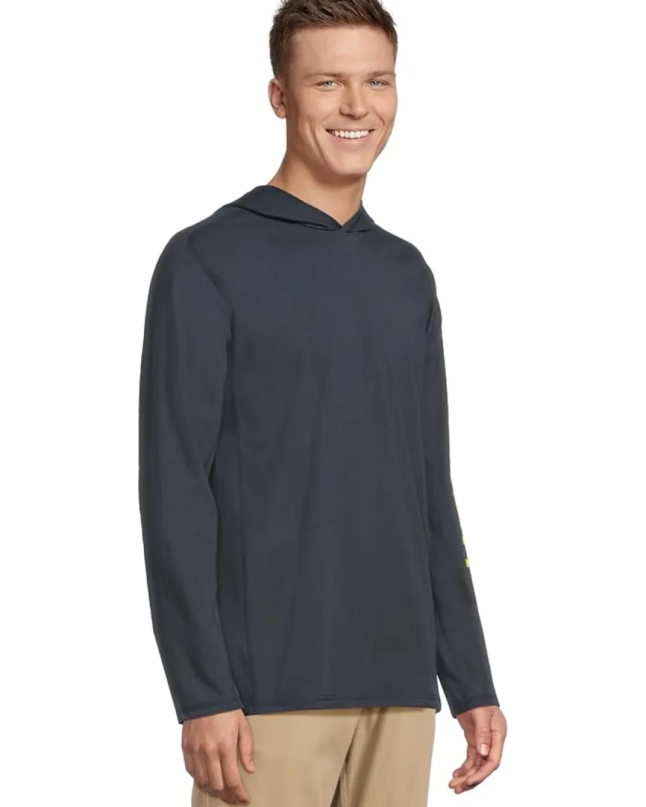 Carhartt Activewear|T-Shirts<Force Relaxed Fit Midweight Long Sleeve Logo Graphic Hooded T-Shirt Navy