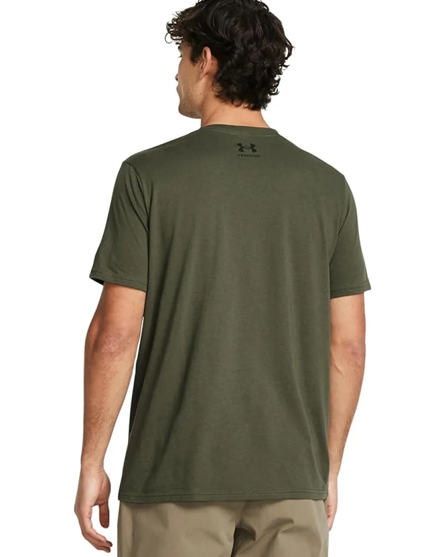 Activewear|T-Shirts|Under Armour Freedom Flag Printed T-Shirt Marine OD Green/Baroque Green