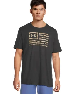Activewear|T-Shirts|Under Armour Freedom Flag Printed T-Shirt Black/UA Barren Camo