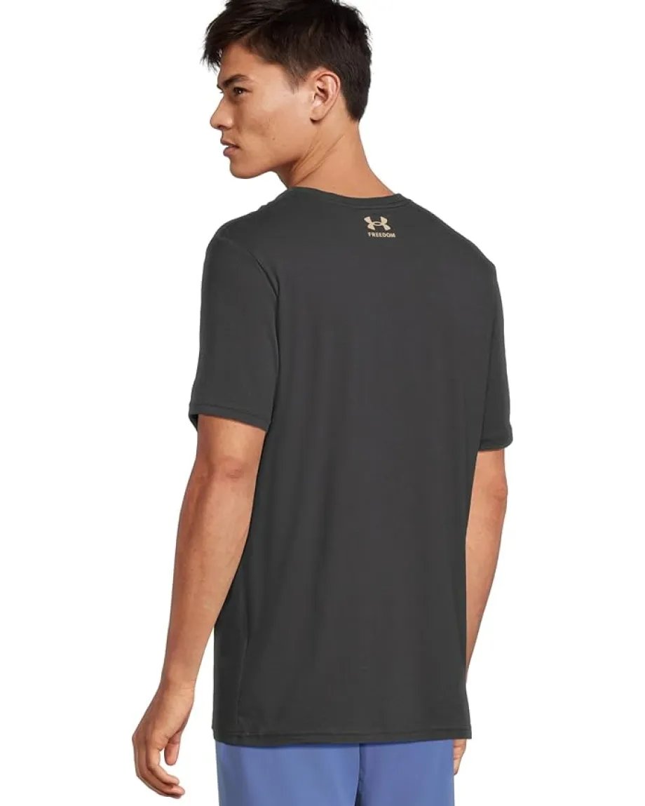 Activewear|T-Shirts|Under Armour Freedom Flag Printed T-Shirt Black/UA Barren Camo