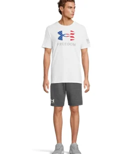Activewear|T-Shirts|Under Armour Freedom Logo T-Shirt White/Steel