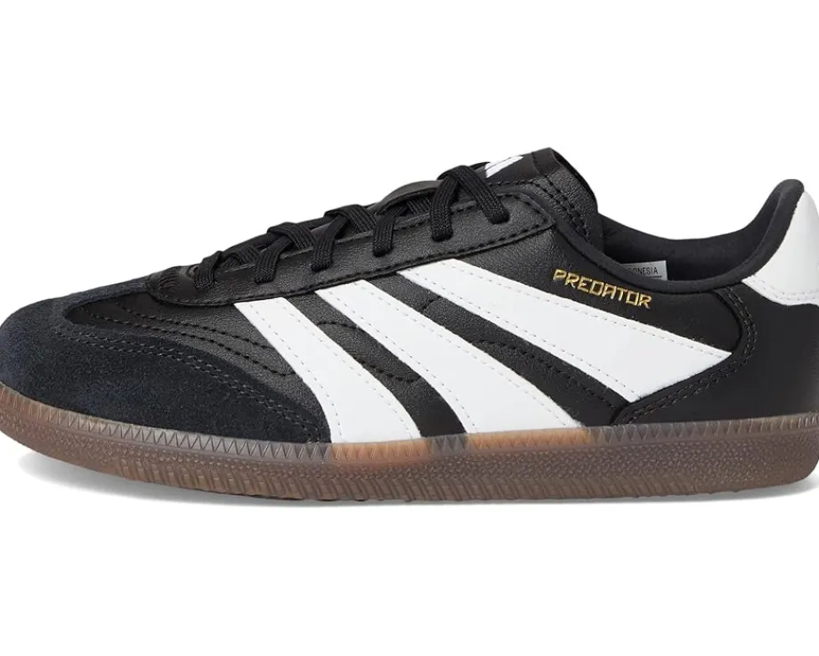 Shoes|Shoes|adidas Kids Freestyle Predator Indoor Soccer Shoes (Little Kid/Big Kid) Black/White/Gold Metallic