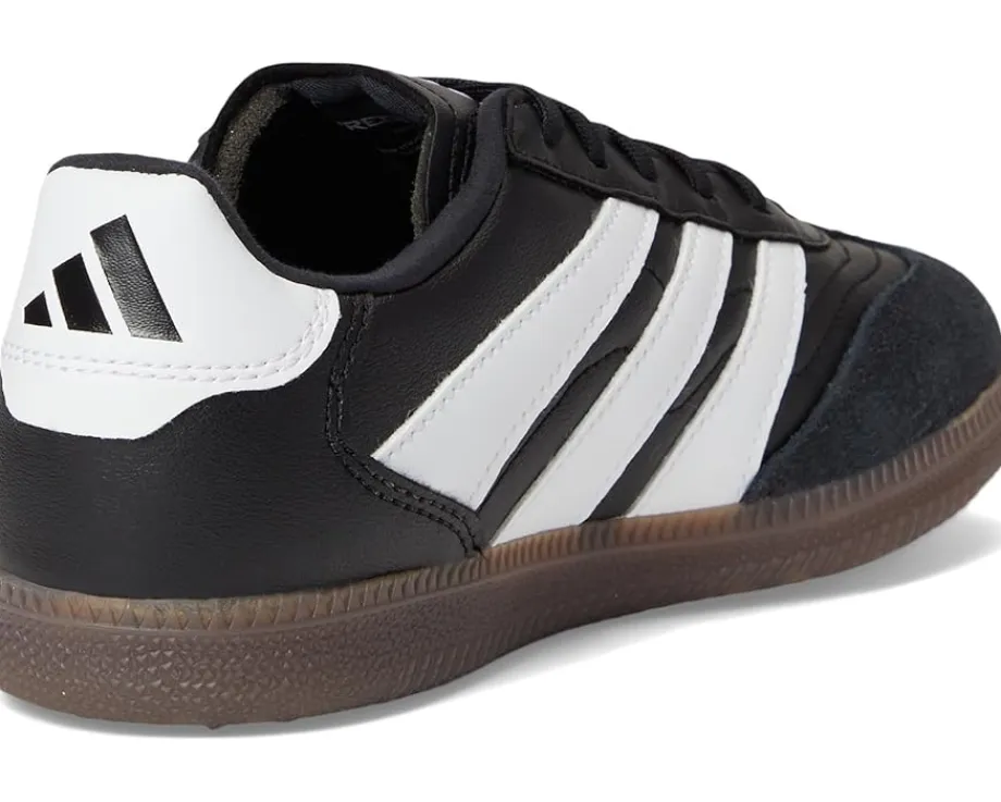 Shoes|Shoes|adidas Kids Freestyle Predator Indoor Soccer Shoes (Little Kid/Big Kid) Black/White/Gold Metallic