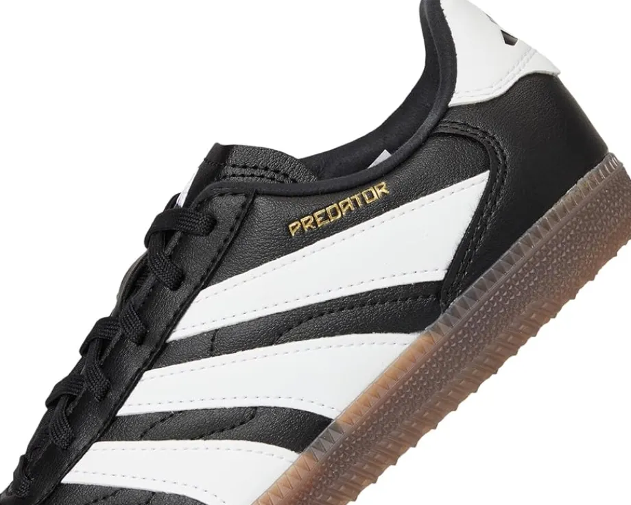 Shoes|Shoes|adidas Kids Freestyle Predator Indoor Soccer Shoes (Little Kid/Big Kid) Black/White/Gold Metallic