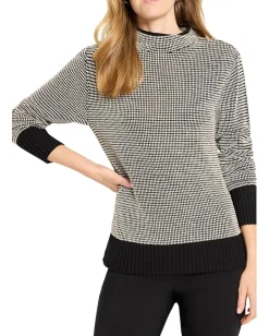NIC+ZOE Sweaters<Funnel Neck Pixel Knit Sweater Black Multi