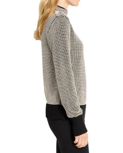 NIC+ZOE Sweaters<Funnel Neck Pixel Knit Sweater Black Multi