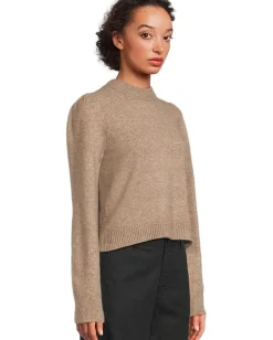 Sweaters|Michael Stars Genova Puff Sleeve Pullover Dark Oatmeal