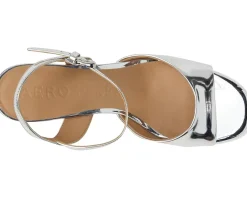 Aerosoles Gerda Silver Mirror Metallic Faux Leather New