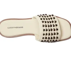 Lucky Brand Sandals|Sandals<Gidya Beaded Flat Sandals Parchment/Brown