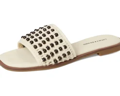 Lucky Brand Sandals|Sandals<Gidya Beaded Flat Sandals Parchment/Brown