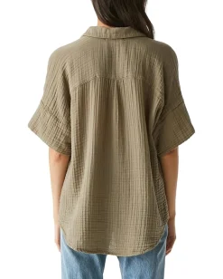 Michael Stars Gigi Popover Top Olive Hot