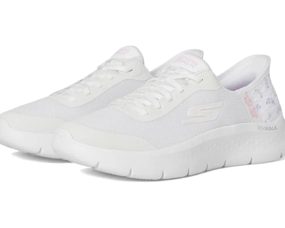 SKECHERS Performance Go Walk Flex Eva Hands Free Slip-Ins White/Pink Hot