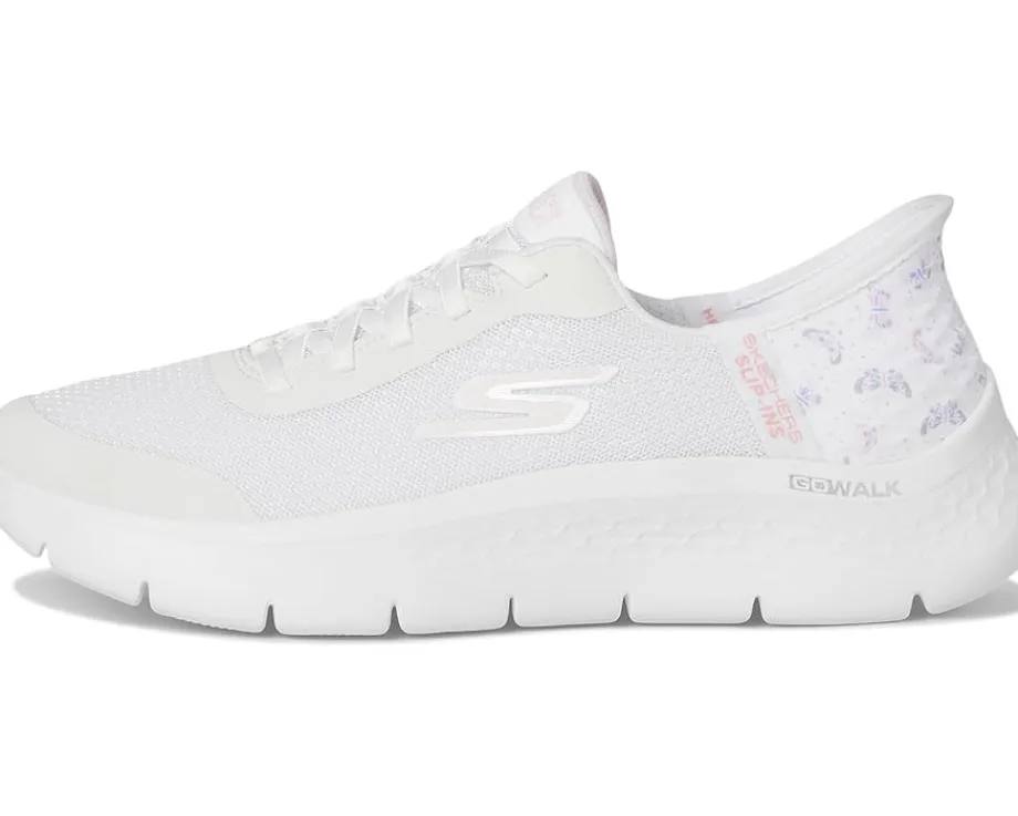 SKECHERS Performance Go Walk Flex Eva Hands Free Slip-Ins White/Pink Hot