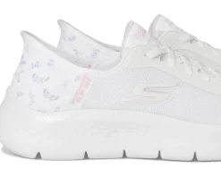 SKECHERS Performance Go Walk Flex Eva Hands Free Slip-Ins White/Pink Hot