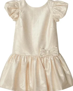 Clothing|Janie and Jack Gold Jacquard Dress (Toddler/Little Kid/Big Kid) Gray