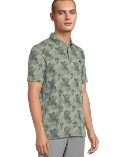 adidas Golf Activewear<Go-To Printed Golf Polo Shirt Silver Green S23/Collegiate Navy