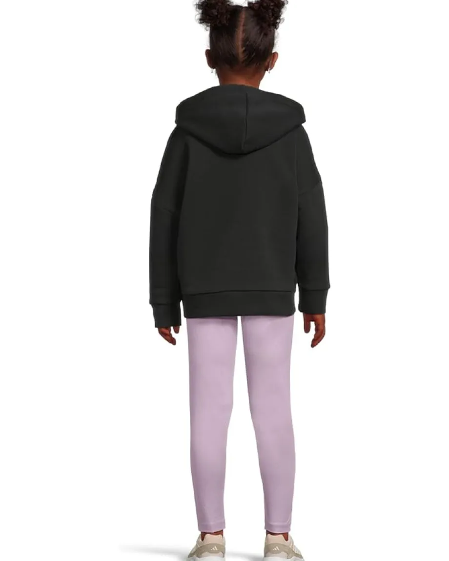adidas Kids Clothing<Graphic Hooded Pullover Glitter Legging Set (Toddler/Little Kid) Black Adi