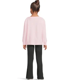 adidas Kids Clothing<Graphic Tee Flare Pant Set (Toddler/Little Kid) Clear Pink Adi