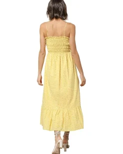 Dresses|Dresses|line and dot Hailee Floral Print Midi Dress Yellow Multi